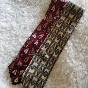 Set of 2 417 Van Heusen Silk Ties